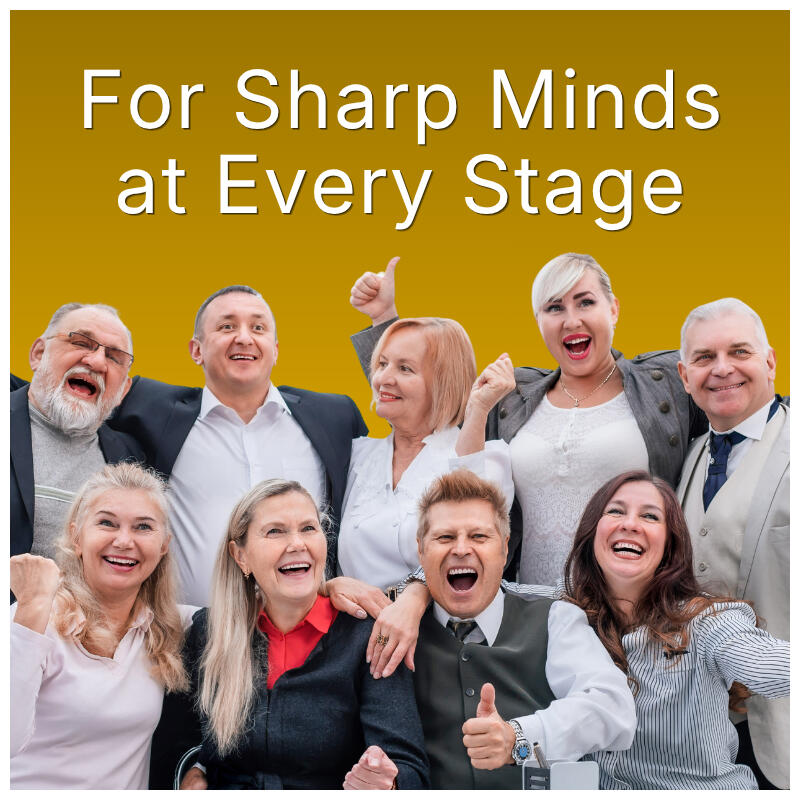 Diverse group of adults. Memory Fuel creatine brain supplement for all ages and stages of life